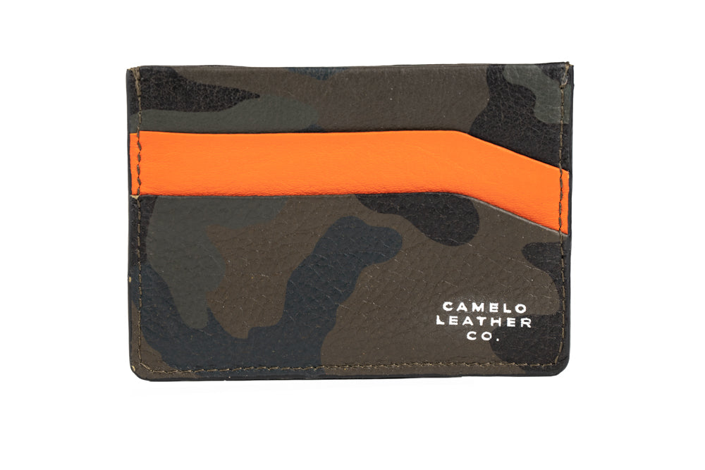 Freedom Horizontal Cardholder Green Camo - Orange