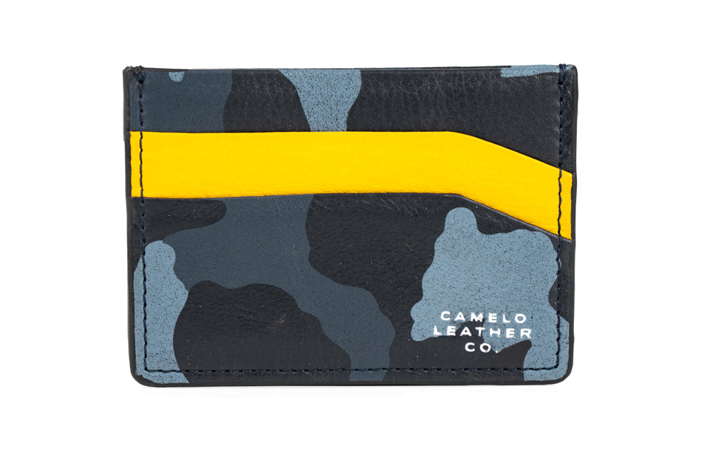 Freedom Horizontal Cardholder Navy Camo - Yellow