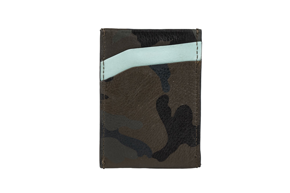 Freedom Cardholder Vertical Green Camo - Seafoam