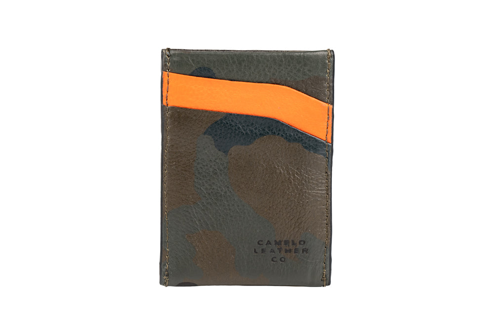 Freedom Cardholder Vertical Green Camo - Orange