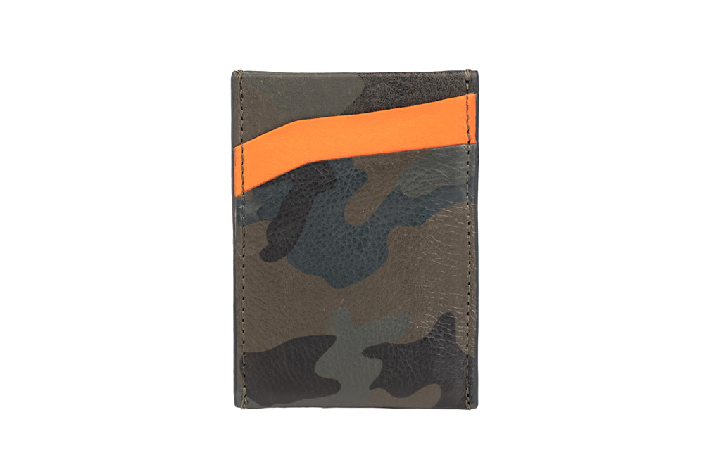 Freedom Cardholder Vertical Green Camo - Orange