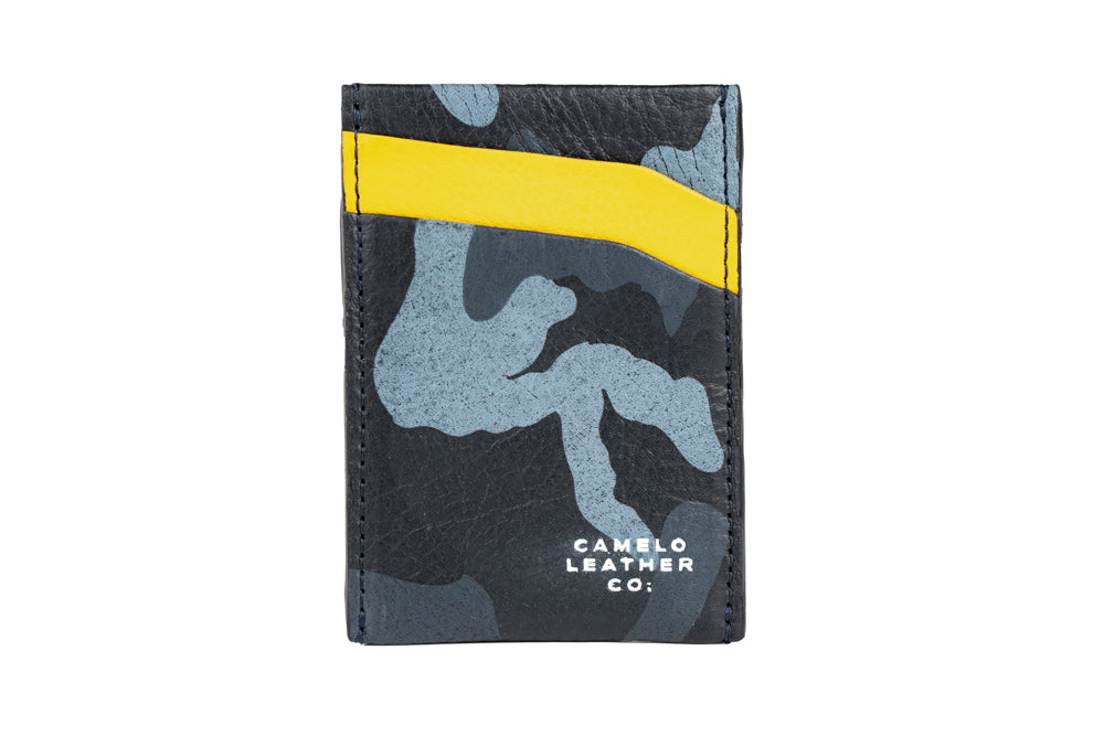 Freedom Cardholder Vertical Blue Camo - Yellow