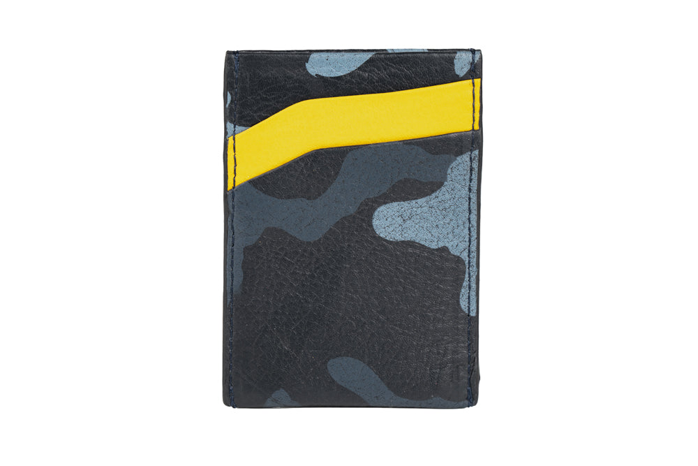 Freedom Cardholder Vertical Blue Camo - Yellow